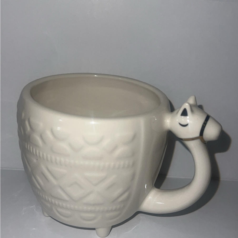 Cream Llama-Shaped Mug